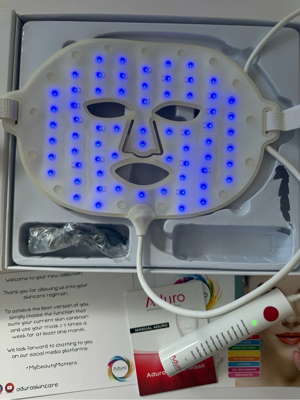 Aduro LED Face Mask - Red Light Therapy - Box Included - Lightly Used - Picture 10 of 12